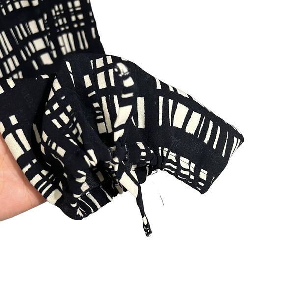 Madewell Navy and Cream Geometric Pattern Jumpsuit Women's S - Picture 3 of 5